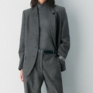 SANDRO  | Grey Wool Blend Blazer